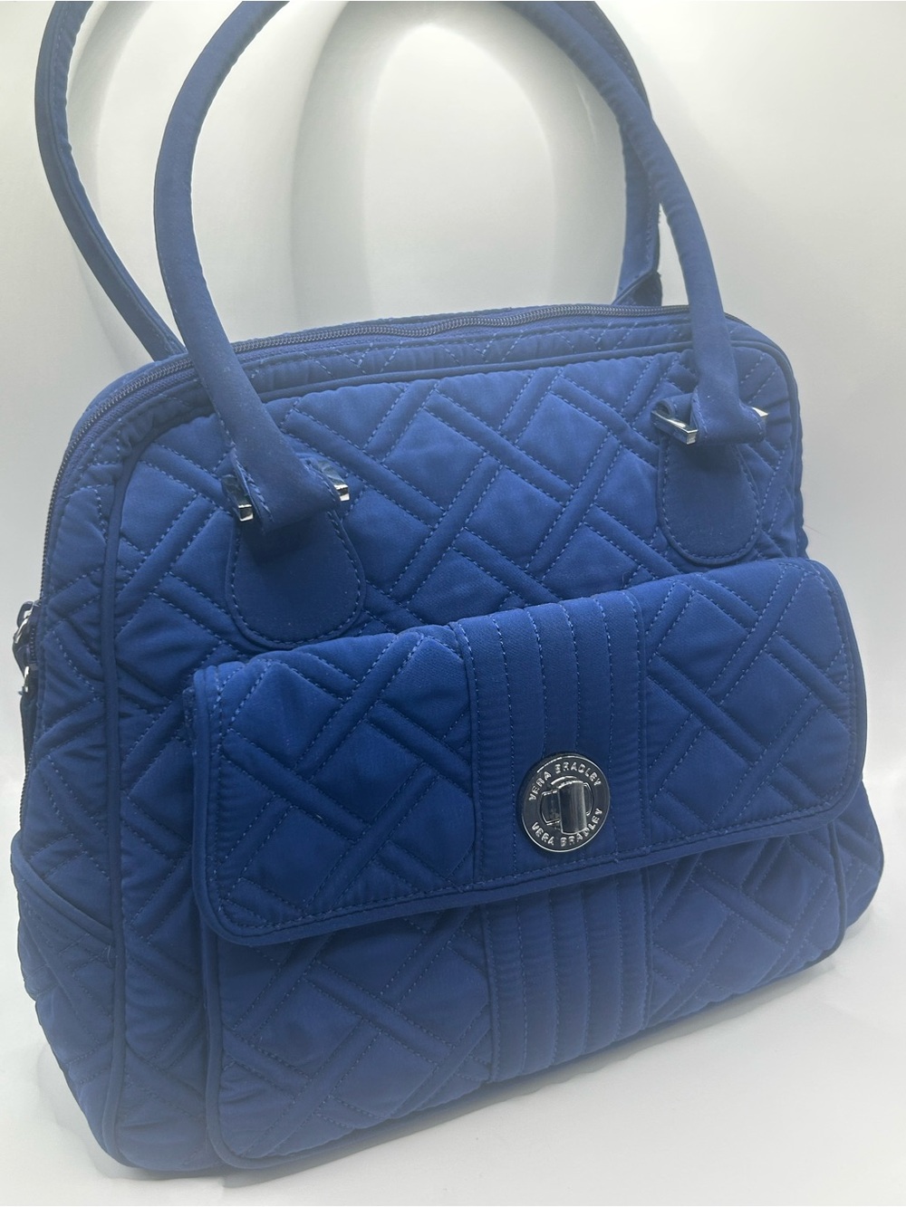 Vera Bradley Quilted Royal Blue Satchel